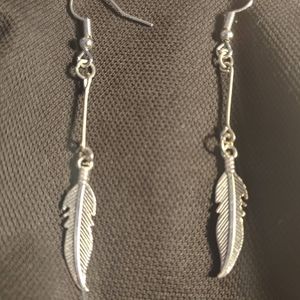 handmade feather earrings